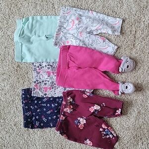 💕💕 6 Pairs Baby Girl Newborn Pants